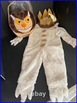 2T Pottery Barn Kids WHERE the WILD THINGS MAX COSTUME + TREAT BAG Halloween NEW