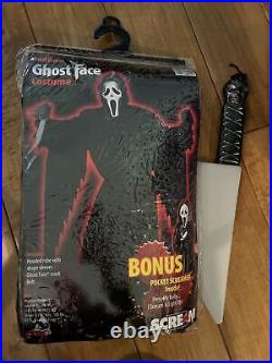 2+BONUS Fun World Scream 4 Ghost Face Costume Adult Pocket In Pack screamer Mask