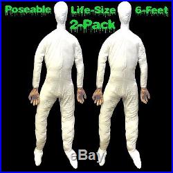 2-PC-Life Size Body-STUFFED POSEABLE DUMMY-Halloween Haunted House Holiday Props