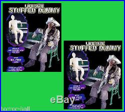 2-PC-Life Size Body-STUFFED POSEABLE DUMMY-Halloween Haunted House Holiday Props