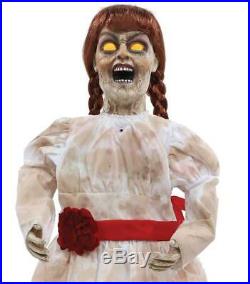 2 Pc Halloween Animated Annabelle & Evil Talking Doll Haunted House Prop Decor