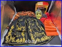 2 VTG 1950s Collegeville Costumes Witch Halloween Costumes 1 Box 884 Jr XL 16
