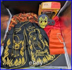2 VTG 1950s Collegeville Costumes Witch Halloween Costumes 1 Box 884 Jr XL 16
