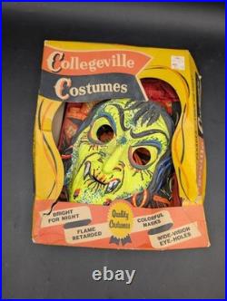 2 VTG 1950s Collegeville Costumes Witch Halloween Costumes 1 Box 884 Jr XL 16