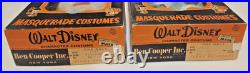 2x Scarce Vtg 1955 Ben Cooper Disney Lady and Tramp Costumes withGAUZE MASKS