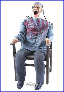 4.5' ANIMATED ELECTROCUTED PRISONER DEATH ROW Halloween Prop HAUNTED HOUSE