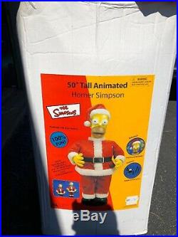 50 Tall Animated Homer Simpson Christmas Gemmy Lifesize Rare Htf Animated