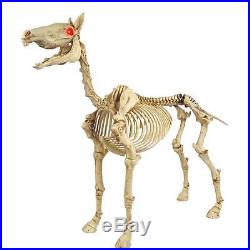 52 H Spooky Skeleton Pony Horse with LED Eyes Sounds Halloween Holiday Decor