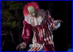 6.5 Ft Towering Creepy Carnival Clown Animatronic Halloween Decoration VIDEO