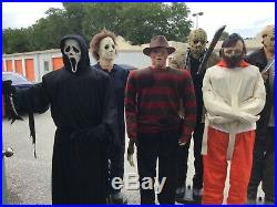 6 Different Life Size Animated Hannibal, Jason, Freddy, Ghostface, Michael