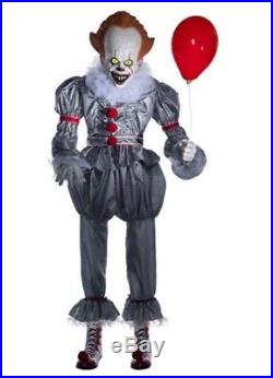 6 FT ANIMATED PENNYWISE THE CLOWN FROM IT Halloween Prop MOVIE SOUNDS