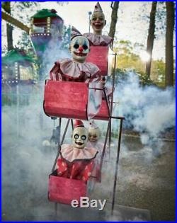 6 Ft ANIMATED CLOWN FERRIS WHEEL Halloween Prop HAUNTED HOUSE Carnival Music