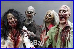 6 Zombie Horde The Walking Dead Haunted House Halloween Prop & Decoration