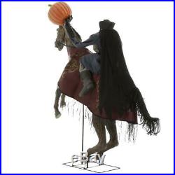7.5 Ft ANIMATED HEADLESS HORSEMAN Halloween Prop HAUNTED HOUSE