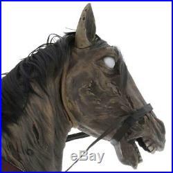 91 in. Animated Headless Horseman Prop Holding Jack o Lantern with Lighted, Sound