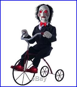 ANIMATED BILLY THE PUPPET FROM SAW ON TRICYCLE Halloween Prop