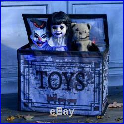 ANIMATED HAUNTED TOY CHEST Halloween Prop HAUNTED HOUSE CLOWN