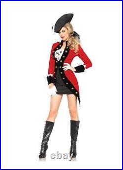 Adult Racy Red Coat Pirate Costume (sh) Size Large
