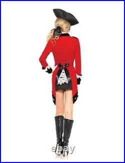 Adult Racy Red Coat Pirate Costume (sh) Size Large