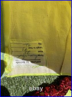 Andrade VTG 1960s Mardi Gras Costume Set Yellow Puff Top & Pants Krewe Rare