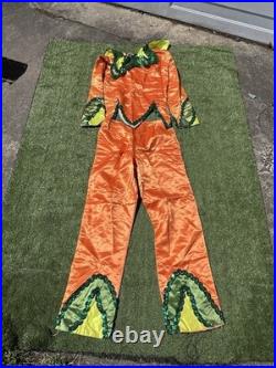 Andrade VTG 1960s Mardi Gras Costume set Orange Puff Top & Pants Krewe Rare