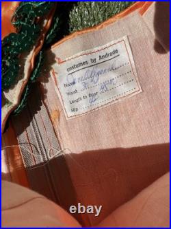 Andrade VTG 1960s Mardi Gras Costume set Orange Puff Top & Pants Krewe Rare