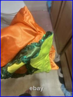 Andrade VTG 1960s Mardi Gras Costume set Orange Puff Top & Pants Krewe Rare