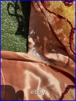 Andrade Vintage 1960s Mardi Gras Costume Top Orange Puff Krewe Rare