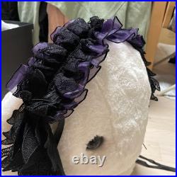 Angel Wing Butterfly Head Dress Gothic Lolita Black Purple Unused Angel Wing Butterfly Head Dress Gothic Lolita Black Purple Unused