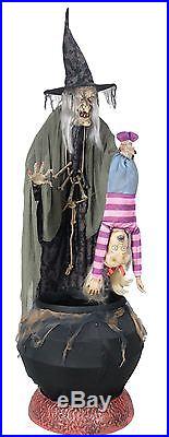 Animated Stew Brewing Witch With Kid No Fog Version Preorder Ships Summer/Fall