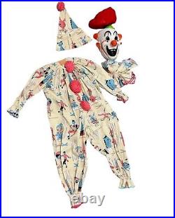 Antique Clown Costume Complete Halloween Costume Vintage