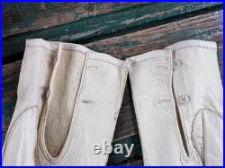 Antique Glove Box + 5 Pairs of Vintage Leather & Fabric Gloves (France)