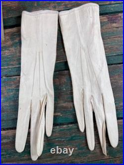 Antique Glove Box + 5 Pairs of Vintage Leather & Fabric Gloves (France) Antique Glove Box + 5 Pairs of Vintage Leather & Fabric Gloves (France)