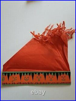 Antique Halloween 1920's Beistle Crepe Paper & Band Hat, Witch/Broom, Amazing