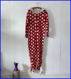 Antique Vintage 1930s Handmade Clown Suit/Pierrot Costume Cotton Pom Poms