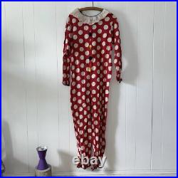 Antique Vintage 1930s Handmade Clown Suit/Pierrot Costume Cotton Pom Poms