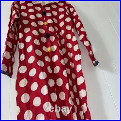 Antique Vintage 1930s Handmade Clown Suit/Pierrot Costume Cotton Pom Poms