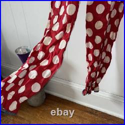 Antique Vintage 1930s Handmade Clown Suit/Pierrot Costume Cotton Pom Poms