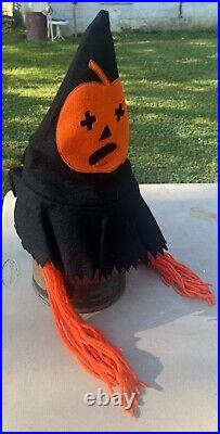 Antique Vintage Halloween Jack O Lantern Costume Hat