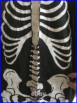 Antique Vintage Skeleton Halloween Costume, Halco, Cotton/Linen, Excellent Cond