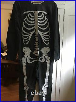 Antique Vintage Skeleton Halloween Costume, Halco, Cotton/Linen, Excellent Cond