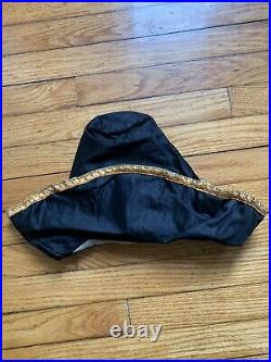 Antique Vintage Witch Halloween Costume Top And Hat Hand Made Adult Size