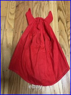 Antique Vtg 1950s 60s Halloween Red Devil Satan Horns Mask Cape Adult Costume