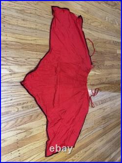 Antique Vtg 1950s 60s Halloween Red Devil Satan Horns Mask Cape Adult Costume