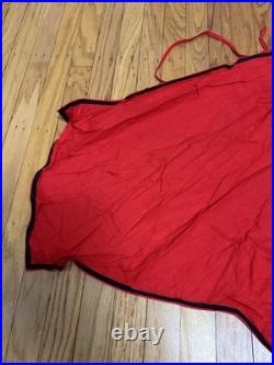 Antique Vtg 1950s 60s Halloween Red Devil Satan Horns Mask Cape Adult Costume