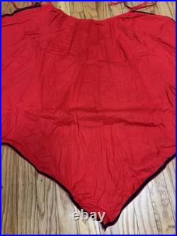 Antique Vtg 1950s 60s Halloween Red Devil Satan Horns Mask Cape Adult Costume