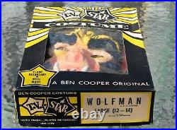 BEN COOPER WOLFMAN #854 Halloween Masquerade Costume & Mask In Box Size Large
