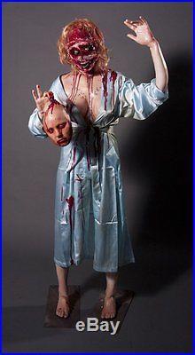 BLOODY FACE LIFT VICTIM Life Size Haunted House Halloween Horror Prop