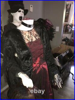 Beheaded Bride Halloween Prop Black Dress Gemmy Morbid Animatronic Rare Htf
