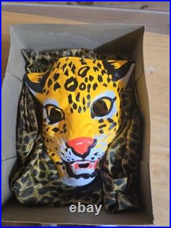 Ben Cooper 60s Era Masquerade Leopard Costume Mask With Original Box Excellent